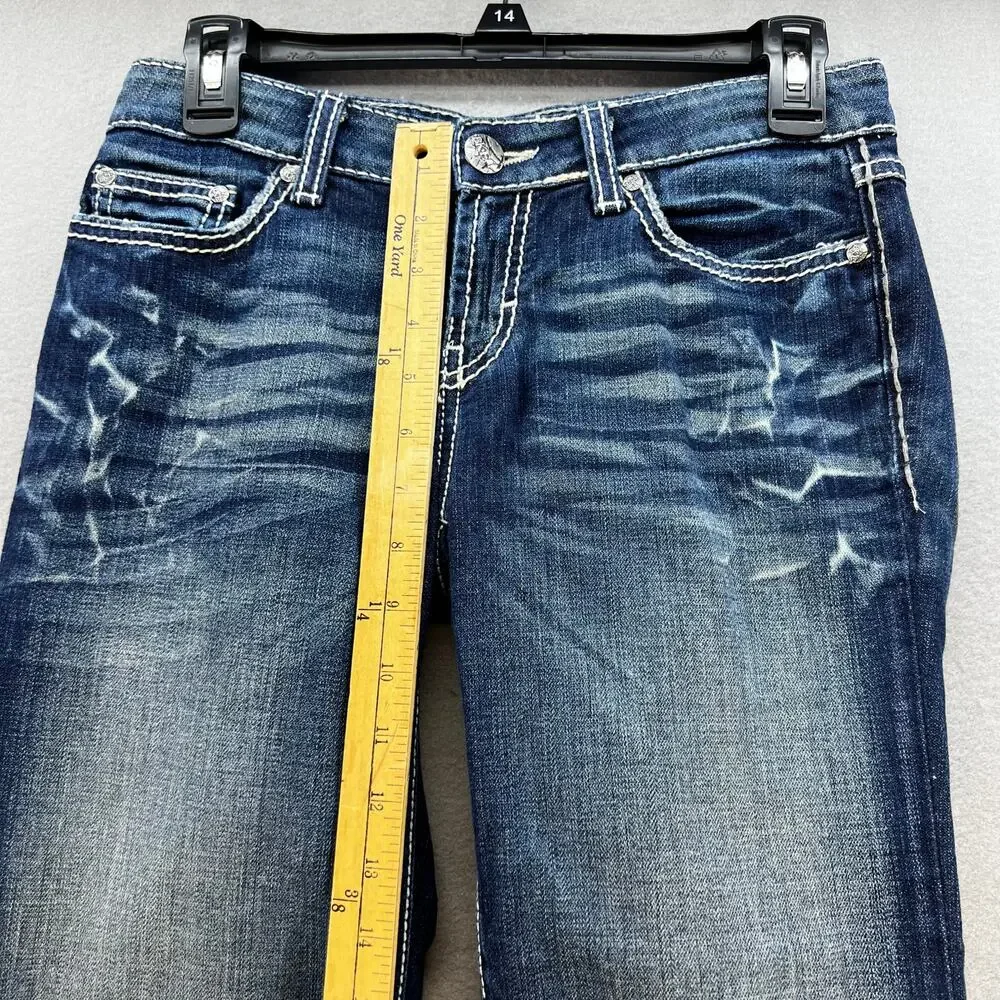 BKE Jeans Women's 26 (2) Dark Blue Kate Capri Stretch Preppy Normcore Casual - Picture 12 of 14